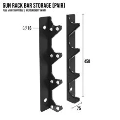 Gun Rack Storage | MRR Compatible, Pair 7 Gun Rack Storage | MRR Compatible, Pair -Strength Shop BARBELL RACK HANGER 2 b44759de dd5b 4a36 ad2d d3f25dc50114