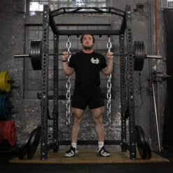 Bastard Power Bar With Black Chrome Shaft & Bronze Bushings -Strength Shop BASTARD Power Black 6