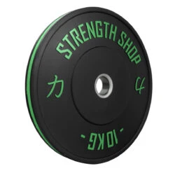 B-WARE Rubber Bumper Plates W/ Colour Coded Stripe, 5kg-25kg Or 150kg Set -Strength Shop BUMP STRIPE 10KG 1
