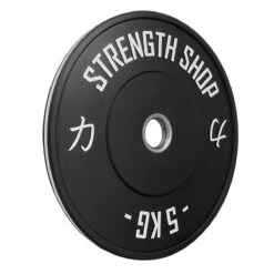 B-WARE Rubber Bumper Plates W/ Colour Coded Stripe, 5kg-25kg Or 150kg Set -Strength Shop BUMP STRIPE 5KG 1