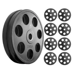 Rubber Coated Easy Grip Plates -Strength Shop EZ GRIP Plate Shop 150KG SET