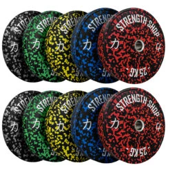 Fleck Rubber Bumper Plates – Colour Coded, 5kg-25kg Or 150kg Set -Strength Shop FLECK SET