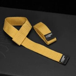 Originals Lifting Straps, Gold - Cotton -Strength Shop Gold Deadlifting Straps V3