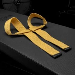 Originals Lifting Straps, Gold - Cotton -Strength Shop Gold Deadlifting Straps V5