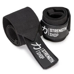 Heavy Black Wrist Wraps - IPF Approved – 60cm/90cm -Strength Shop Heavy White Black V1.2 60cm Thumbnail