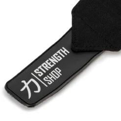 Heavy Black Wrist Wraps - IPF Approved – 60cm/90cm -Strength Shop Heavy White Black V2