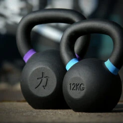 Strength Shop Cast Iron Kettlebells - Single Mould, Powder Coated, 4-64KG -Strength Shop KB Action 1 1