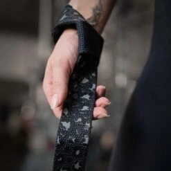 Dark Leo PRO Lifting Straps, 50cm Or 65cm /w Grip Pattern -Strength Shop LIFT STRAPS DRK LEO PRO AS 3