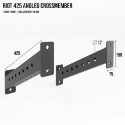 Riot MRR 75 | Angled Crossmember -Strength Shop Riot 440 Angled crossmember 1
