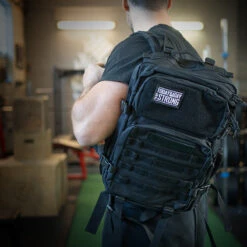 Training Backpack 2.0, Black - Add Extra Patches -Strength Shop Rucksack Black 3