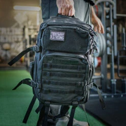 Training Backpack 2.0, Black - Add Extra Patches -Strength Shop Rucksack Black 4