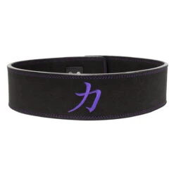 Black W/ Purple Stitching Lever Belt, 10mm - IPF Approved -Strength Shop SHOP BEL 10MM LVR BLK PURPLE 2