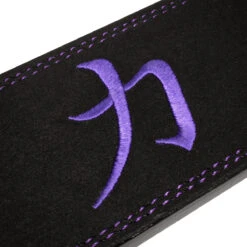 Black W/ Purple Stitching Lever Belt, 10mm - IPF Approved -Strength Shop SHOP BEL 10MM LVR BLK PURPLE 3