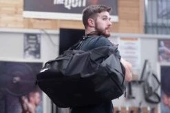 Hybrid Duffel/Backpack – The Ultimate Gym Bag -Strength Shop SHOP DUFFEL BACKPACK ACTION SHOT 1
