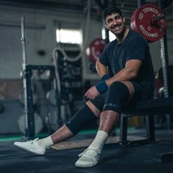 7mm Inferno PRO Knee Sleeves - Extra Stiff Neoprene, Stealth - IPF Approved -Strength Shop SHOP NEO KNEE 7MM STLTH STIFF 12