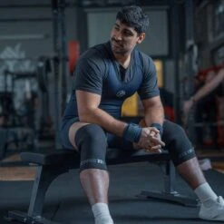 7mm Inferno PRO Knee Sleeves - Extra Stiff Neoprene, Stealth - IPF Approved -Strength Shop SHOP NEO KNEE 7MM STLTH STIFF 9