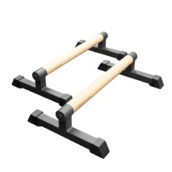Wooden Grip Parallettes - 3 Sizes, Steel Base -Strength Shop SHOP PARALLETTES LARGE 2