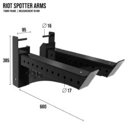 Riot MRR 75 | Spotter Arm, Pair -Strength Shop SHOP Riot Spotter Arms 3 c47b3858 2bae 433f aa8c a4732f7c4919