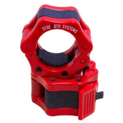 Olympic Flip Lock Collars - Red (Pair)