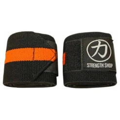 Medium Wrist Wraps, Black Orange - IPF Approved -Strength Shop SKUWRIST WRAPS MEDIUM ORANGE 30 und 602