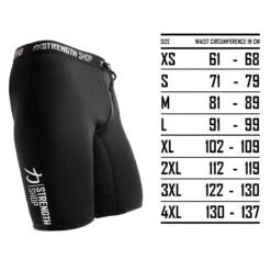 Strongman Shorts – 2.5mm Neoprene -Strength Shop SchlipperTabelle 1