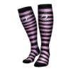 Pink/black Deadlift / Weightlifting Socks -Strength Shop Shop DL Socks Stripes