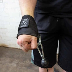 Padded Ankle Strap, Neoprene -Strength Shop ankle strap action 3 1200x1200 f539fb51 d89e 4e72 a4db 2dbd2bc13be6