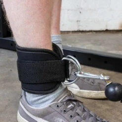 Padded Ankle Strap, Neoprene -Strength Shop ankle strap action 1200x1200 dd2d1f34 3ad5 4b90 94bb 510a03b59dd8