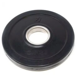 Rubber Coated Plates - Black, 1.25kg-5kg -Strength Shop black rubber fraction plates 2.5kg 1 1