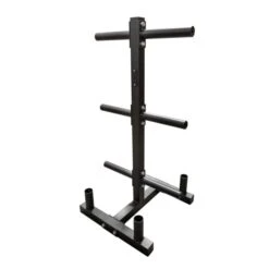 Bumper Plate Tree - 4 Bar Holders -Strength Shop deluxe weight tree side