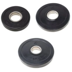 Rubber Coated Plates - Black, 1.25kg-5kg