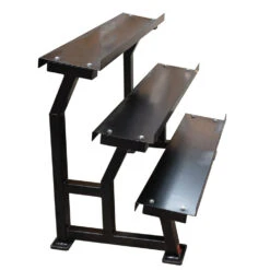 3 Tier Kettlebell/Wall Ball Rack -Strength Shop kettlebell stand side