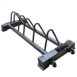 Bumper Plate Toast Rack – Horizontal Storage, Black -Strength Shop new bumper plate toaster rack wheel side